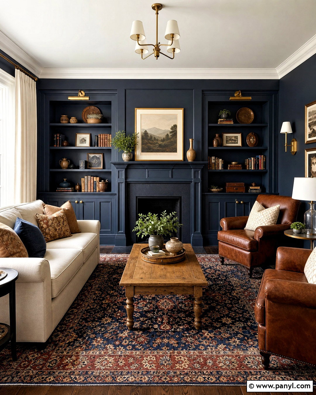 Navy Blue Living Room Walls - 20 living room wall paint color ideas