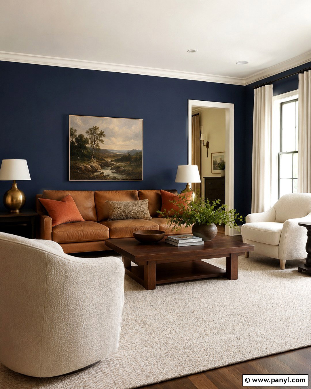 Navy Blue Living Room Walls - 20 Blue Shades Wall Paint Ideas