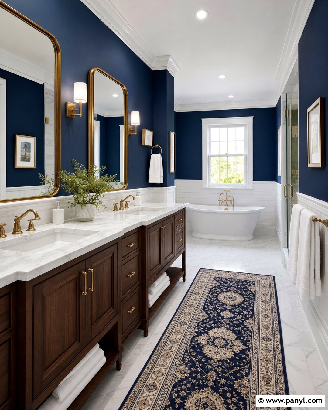 Navy Blue Master Bath Walls - 25 Master Bath Wall Color Ideas