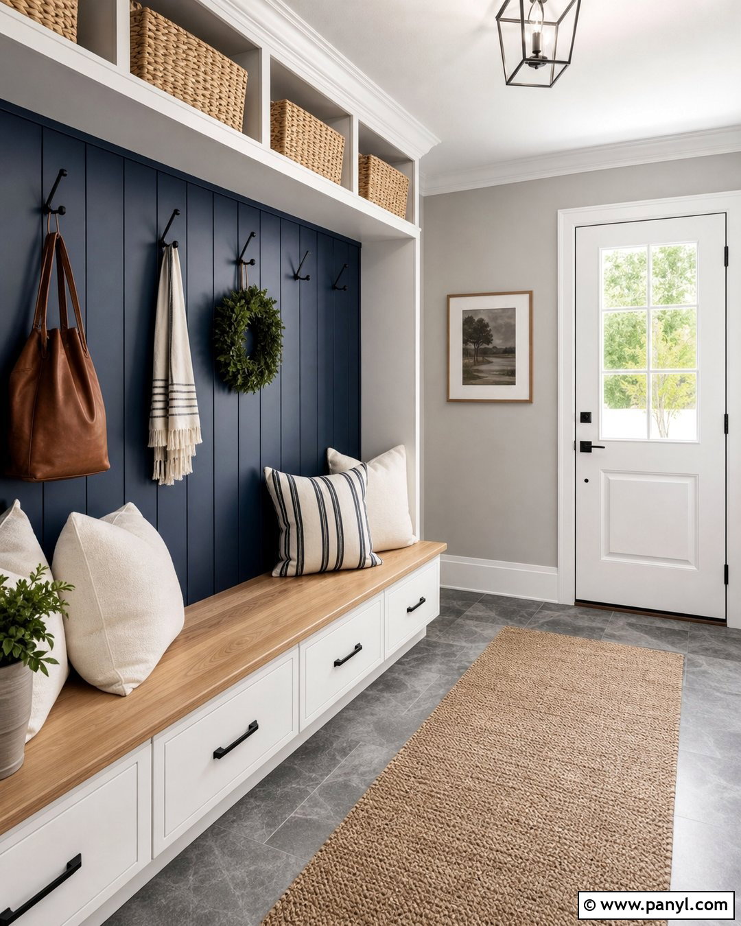 Navy Blue Mudroom Accent Wall - 25 Accent Wall Navy Blue Ideas