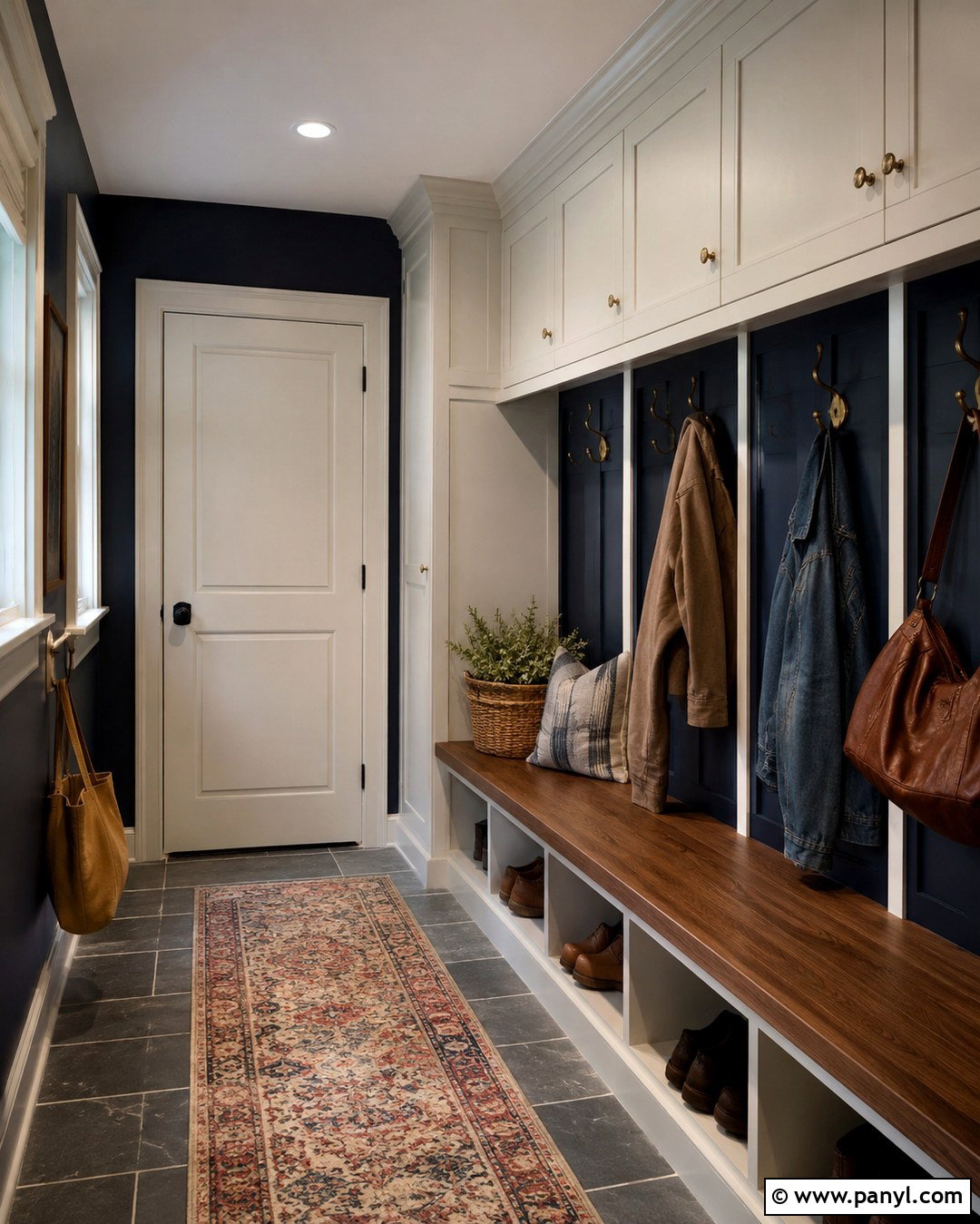 Navy Blue Mudroom Walls - 20 Dark Mudroom Wall Colors