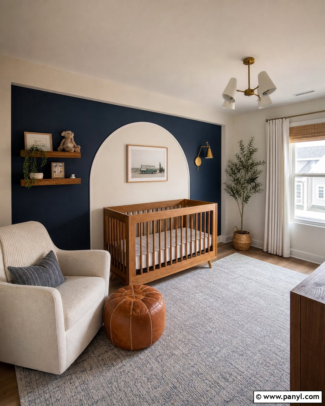 Navy Blue Nursery Accent Wall - 30 Nursery Wall Color Ideas
