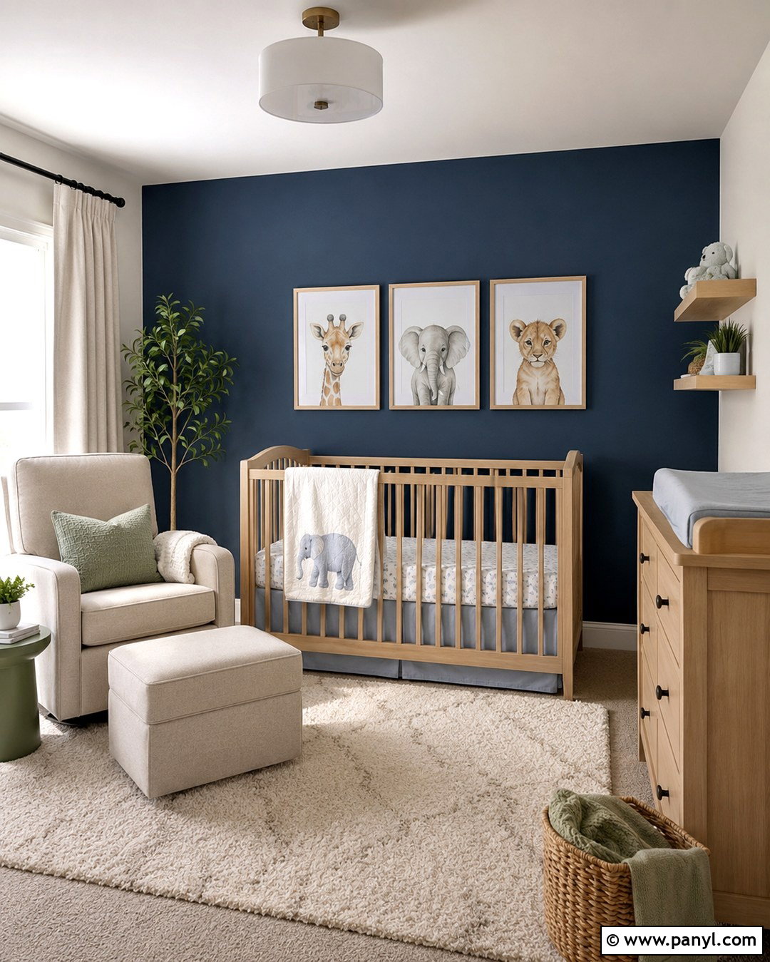 Navy Blue Nursery Wall - 20 Navy Blue Statement Wall Ideas