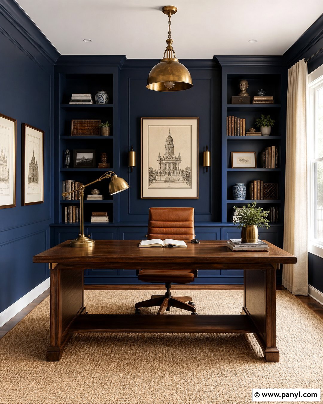 Navy Blue Office Walls - 25 Office Wall Color Ideas Paint Ideas