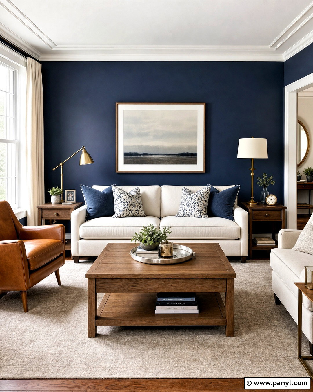 Navy Blue Painted Accent Wall - 20 painted accent wall ideas