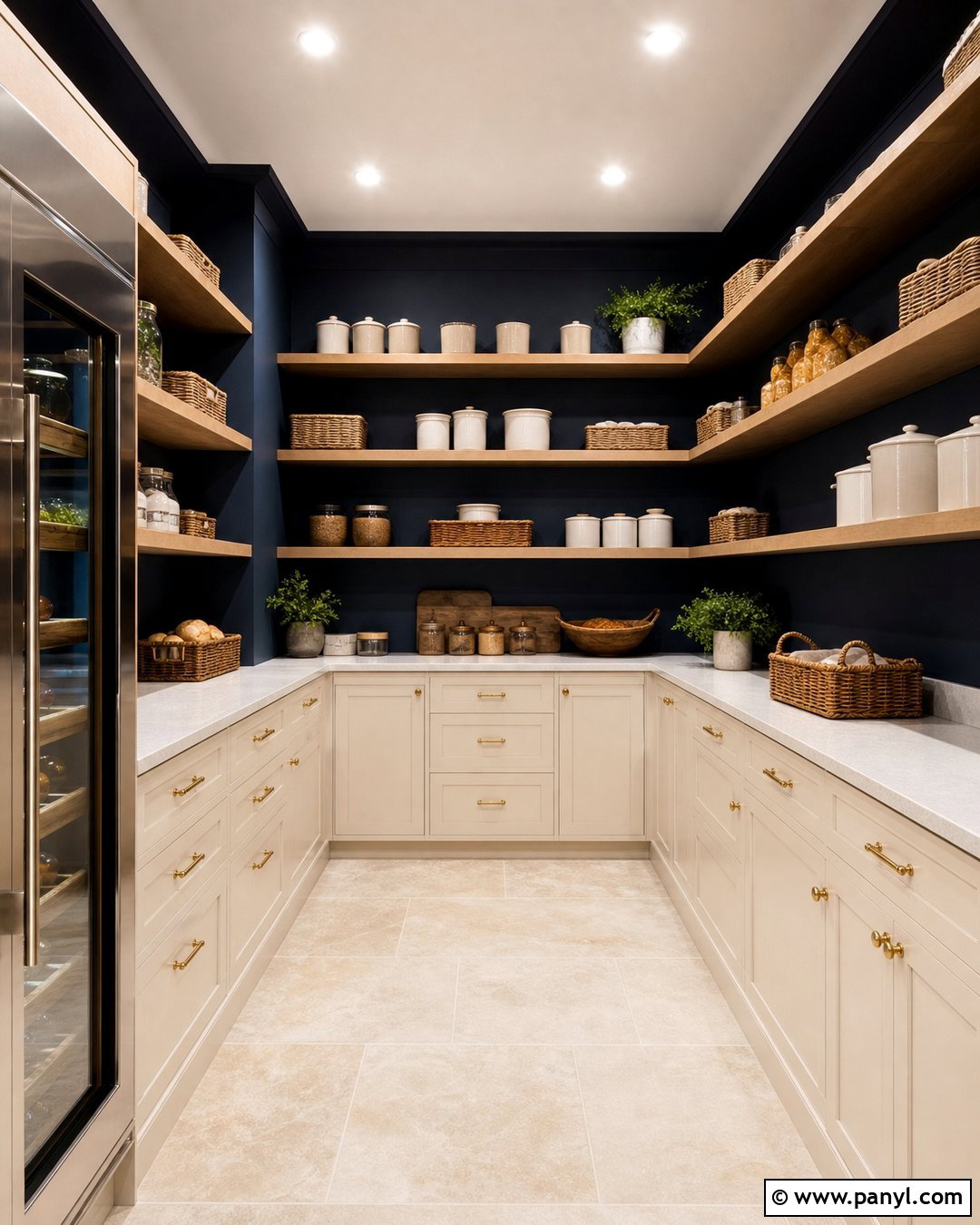 Navy Blue Pantry Walls - 25 Pantry Wall Colors