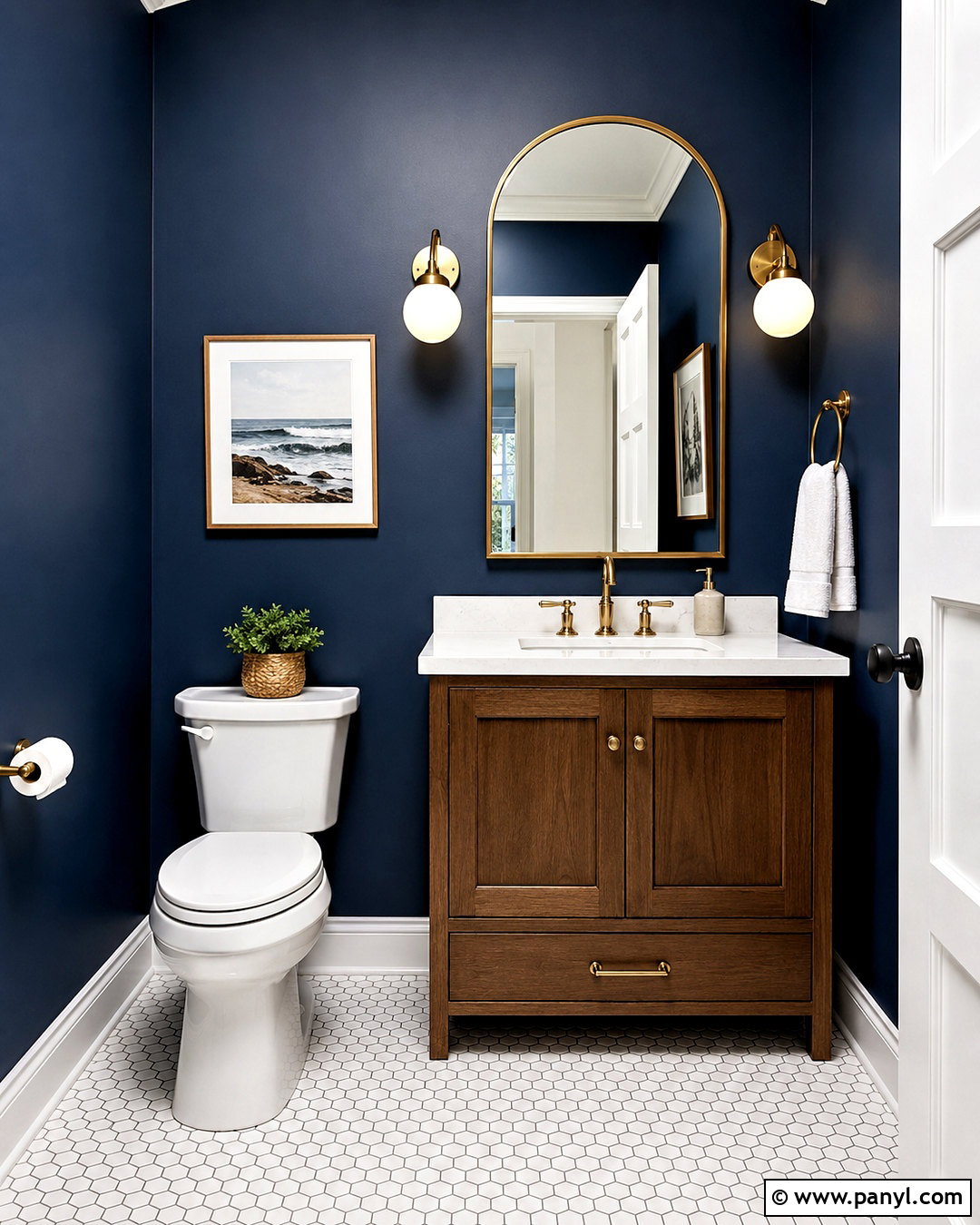 Navy Blue Powder Room - 20 powder room paint colors