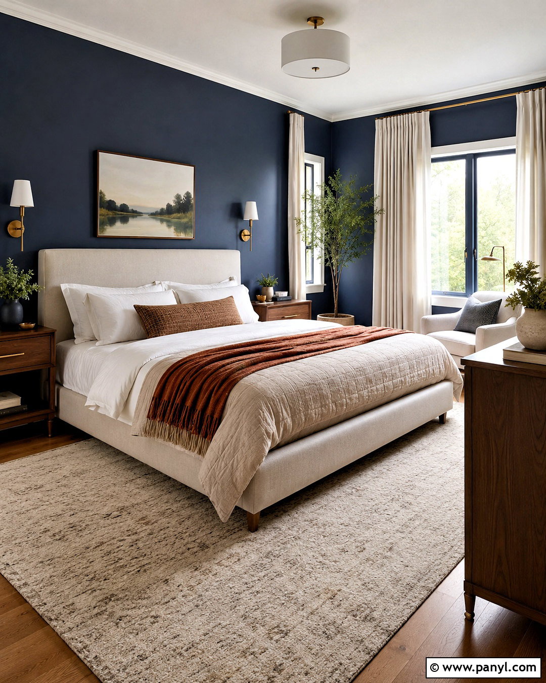 Navy Blue Primary Bedroom Walls - 40 navy blue walls