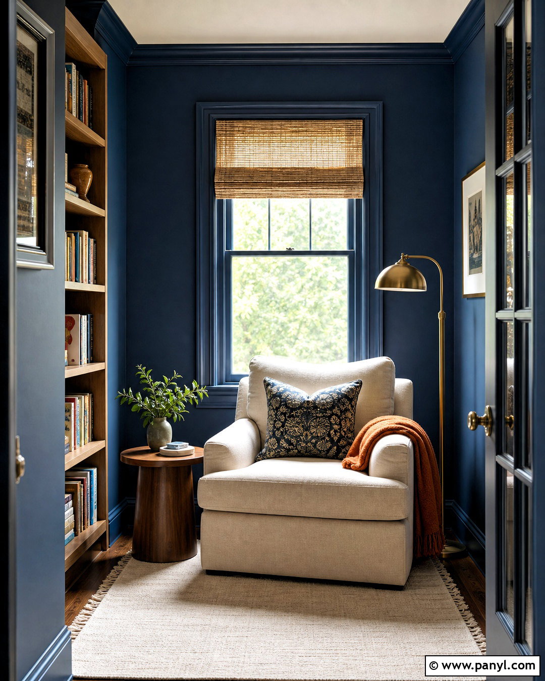 Navy Blue Reading Nook - 20 navy blue wall paint ideas