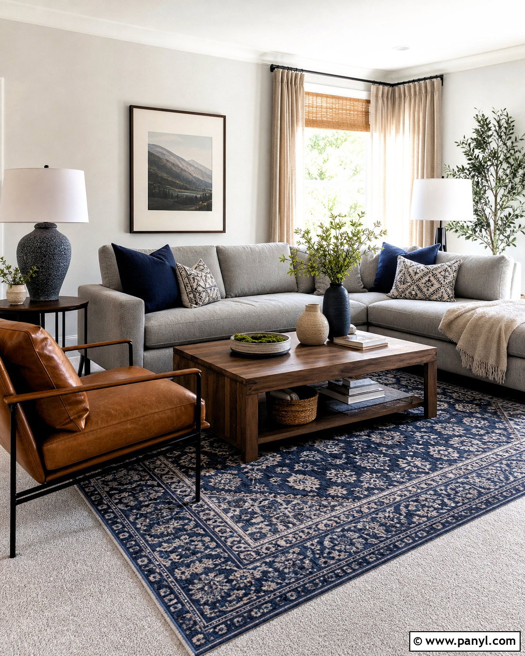 Navy Blue Rug On Grey Carpet - 20 rug on grey carpet ideas