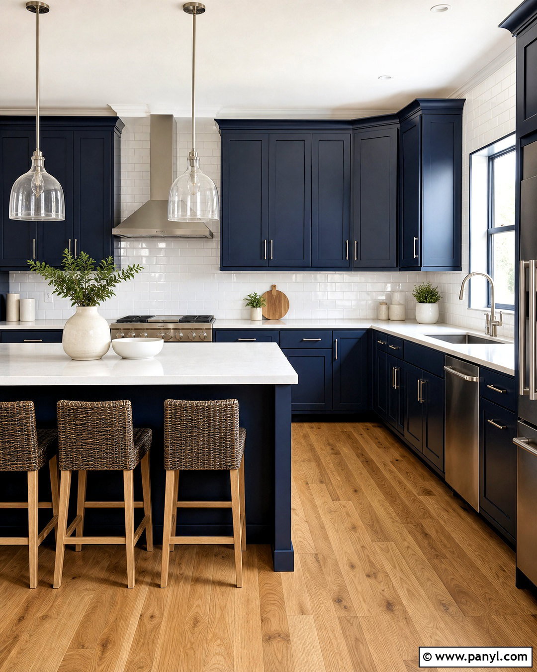 Navy Blue Shaker Cabinets - 20 navy blue kitchen ideas