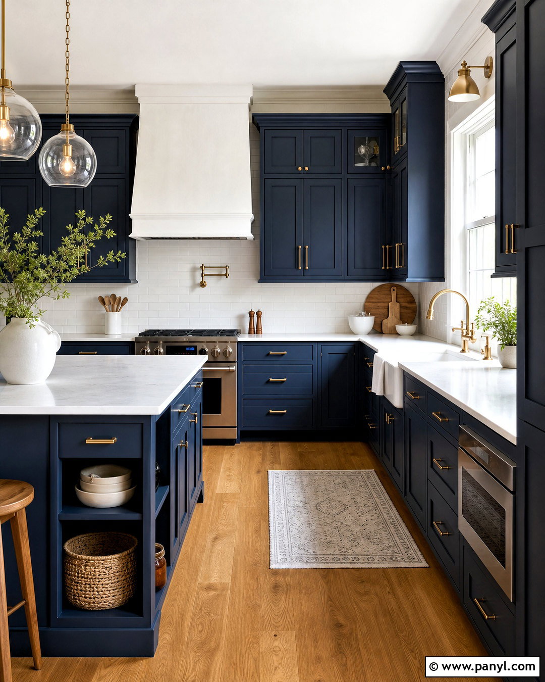 Navy Blue Shaker Kitchen - 20 blue kitchen inspiration ideas