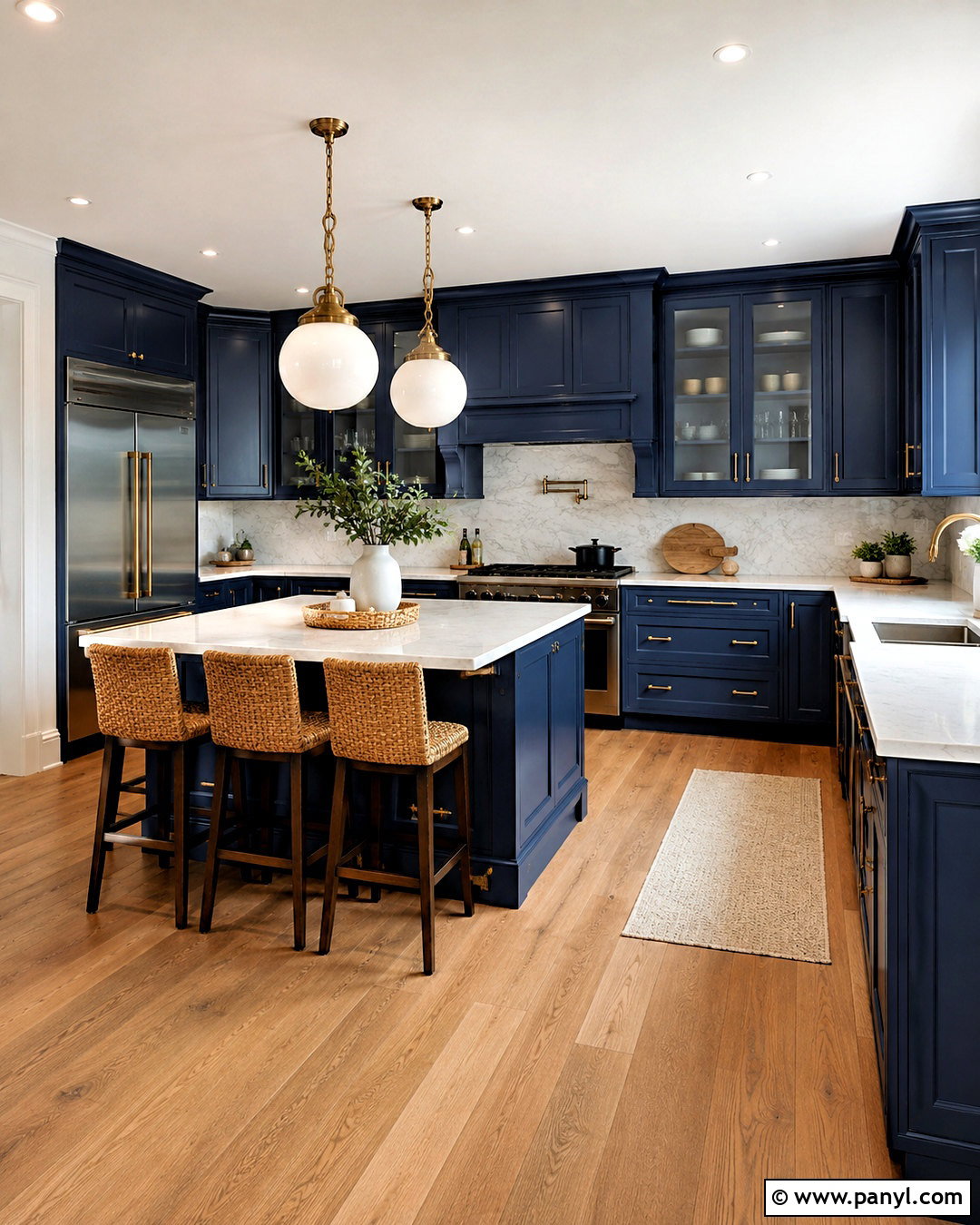 Navy Blue Shaker Kitchen - 20 moody blue kitchen ideas