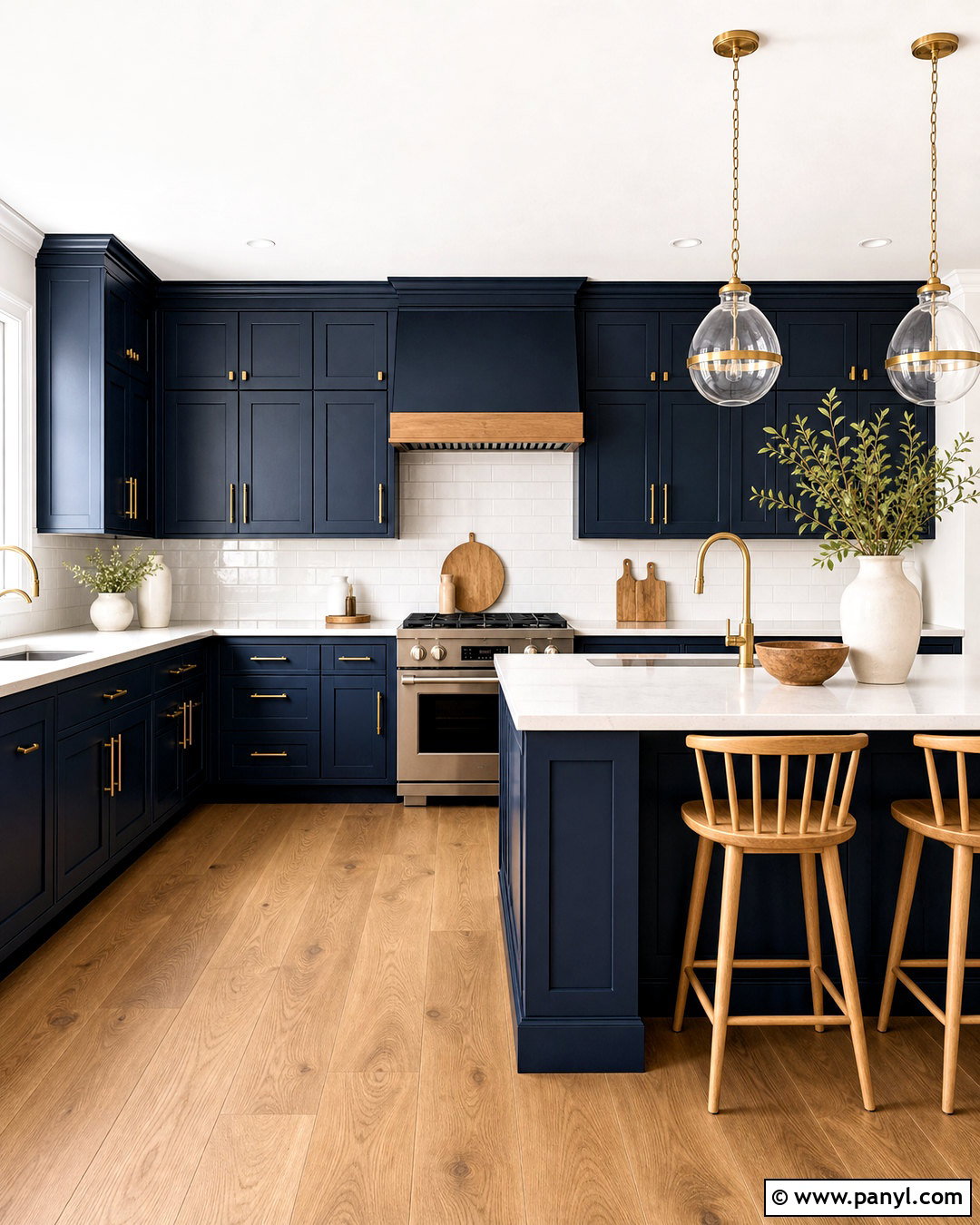 Navy Blue Shaker Kitchen - 20 blue kitchen designs