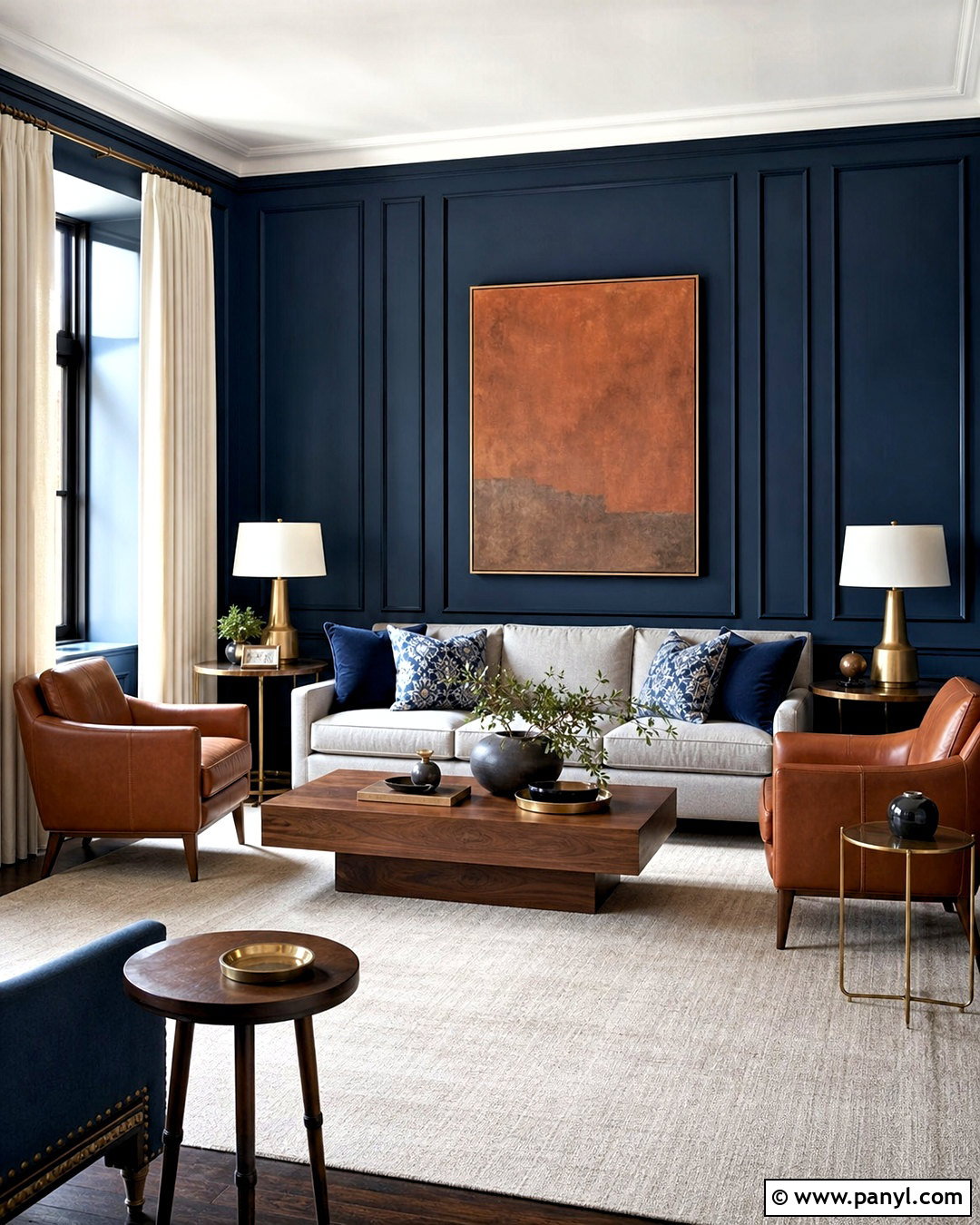 Navy Blue Sitting Room Color Scheme - 20 sitting room ideas color schemes