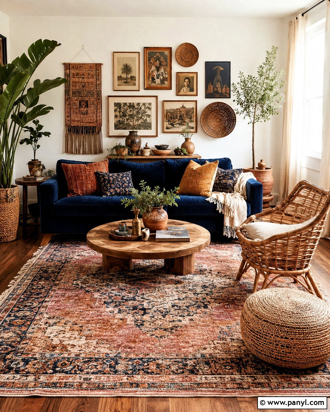 Navy Blue Sofa Boho Living Room - 20 navy blue sofa living room ideas
