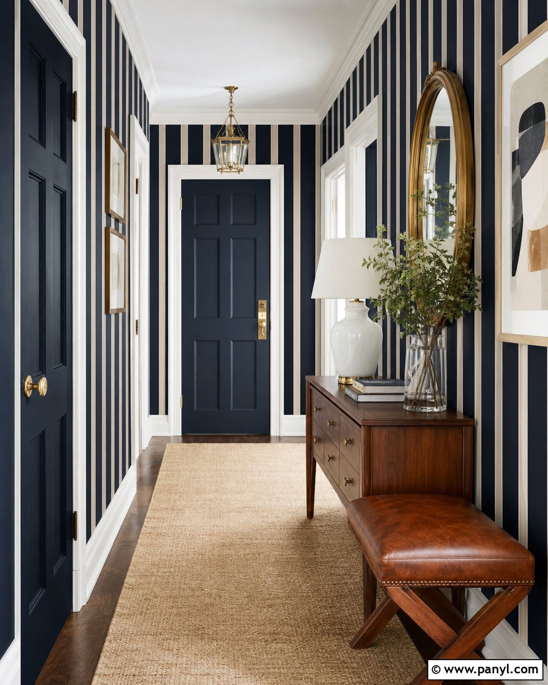 Navy Blue Stripe Wallpaper - 40 Wallpaper Colour Ideas
