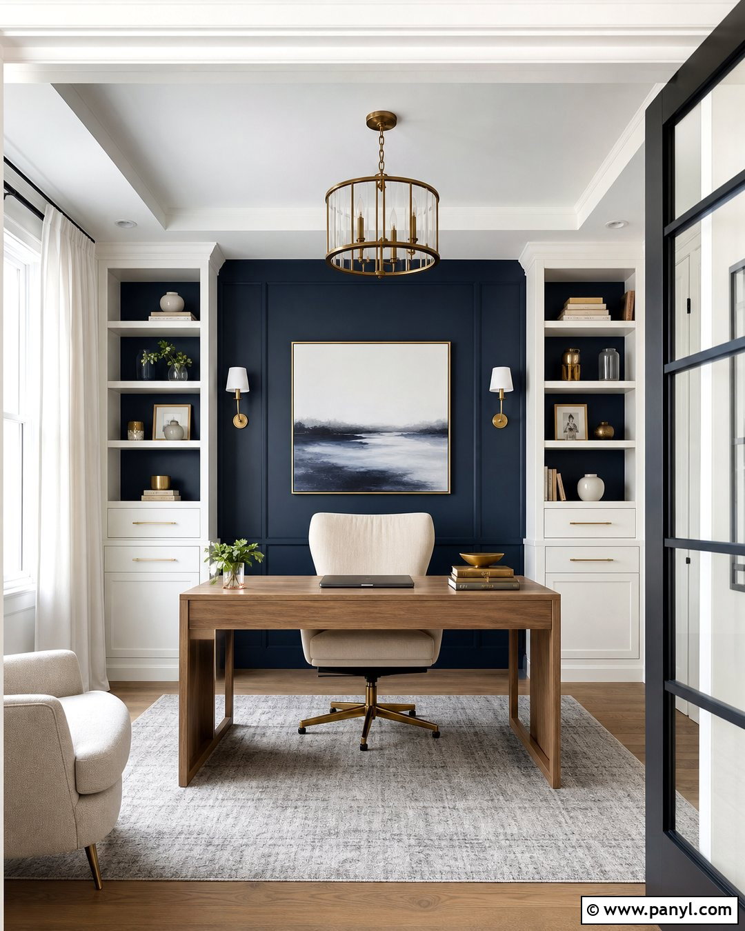 Navy Blue Study Room - 20 Best Wall Color For Study Room Ideas
