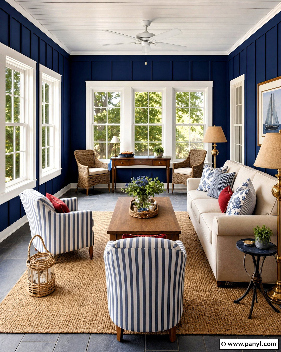 Navy Blue Sunroom Paint Color - 20 sunroom paint colors ideas