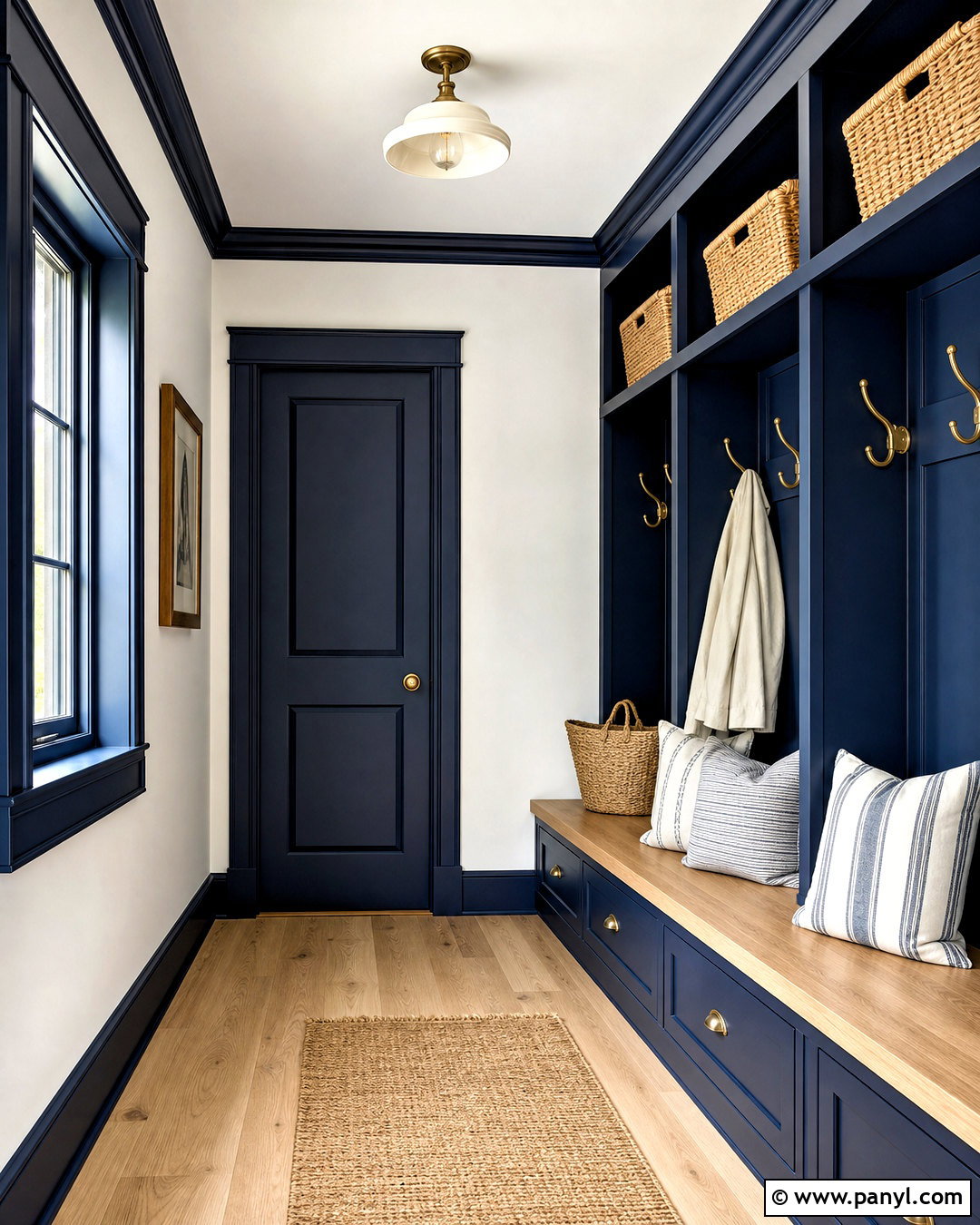 Navy Blue Trim - 20 trim colors interior ideas