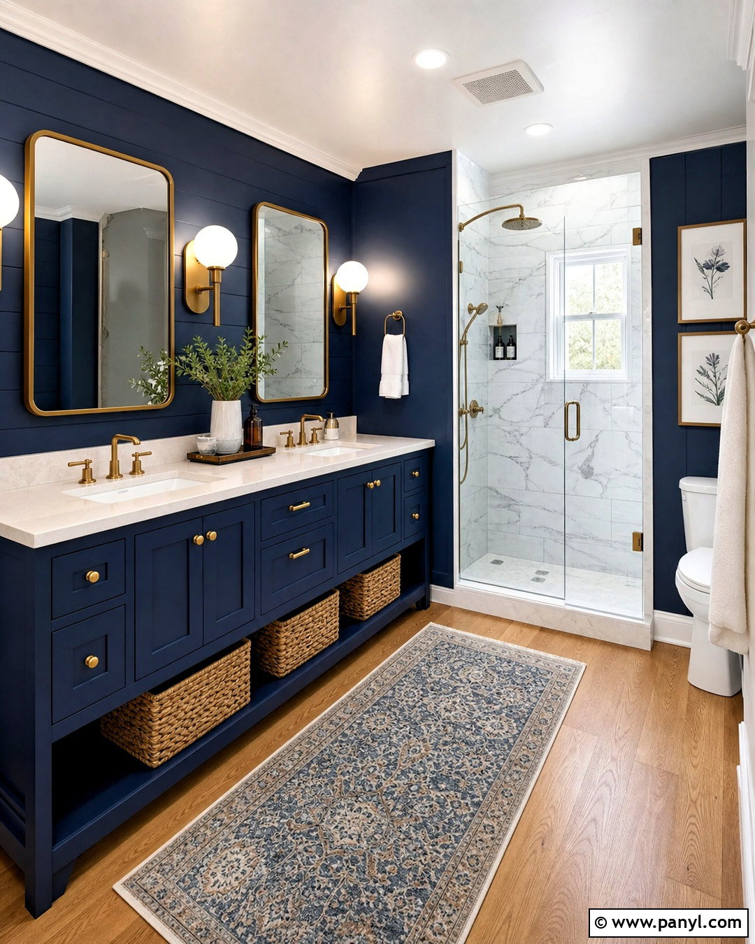 Navy Blue Vanity Bathroom - 20 bathroom remodel blue ideas