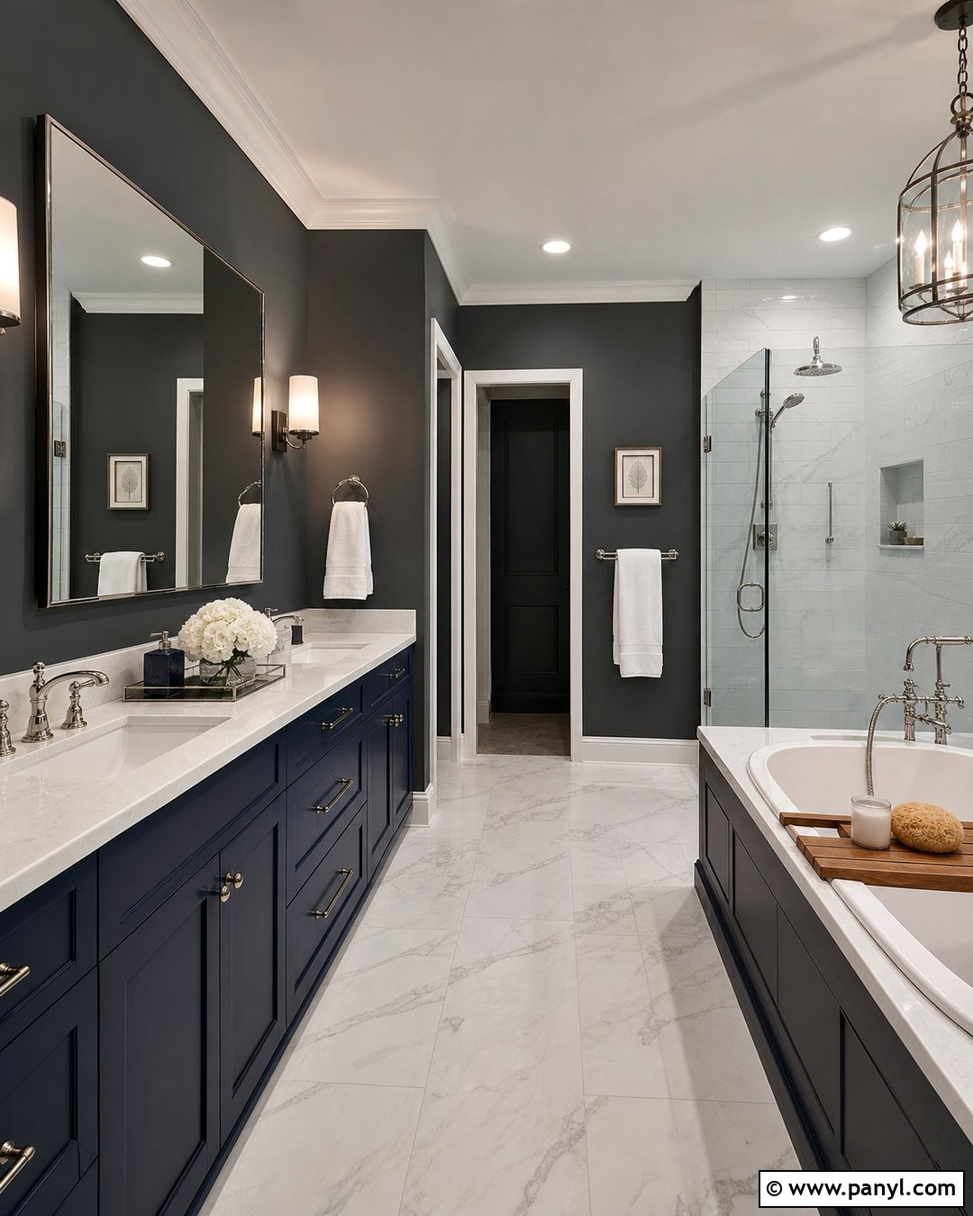 Navy Blue Vanity With Charcoal Gray Walls - 20 Navy Blue Bathroom Vanity Gray Walls