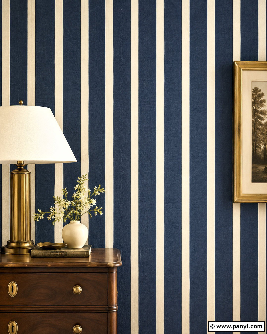 Navy Blue Vertical Stripes Background - 20 blue stripes background ideas