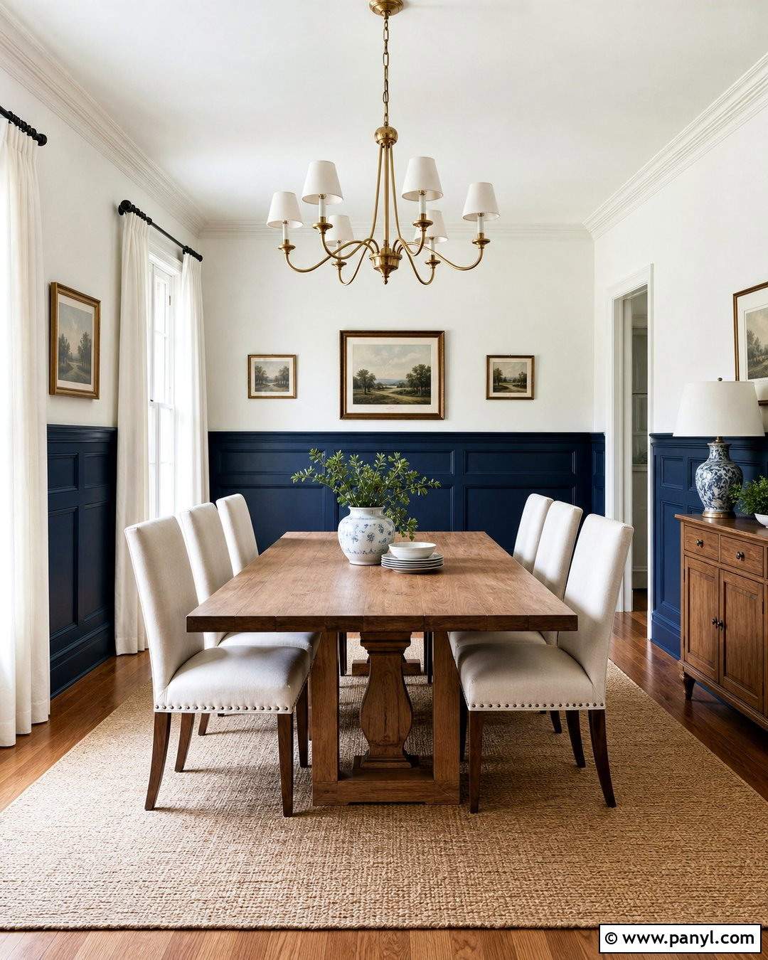 Navy Blue Wainscoting Dining Room - 35 blue wainscoting ideas