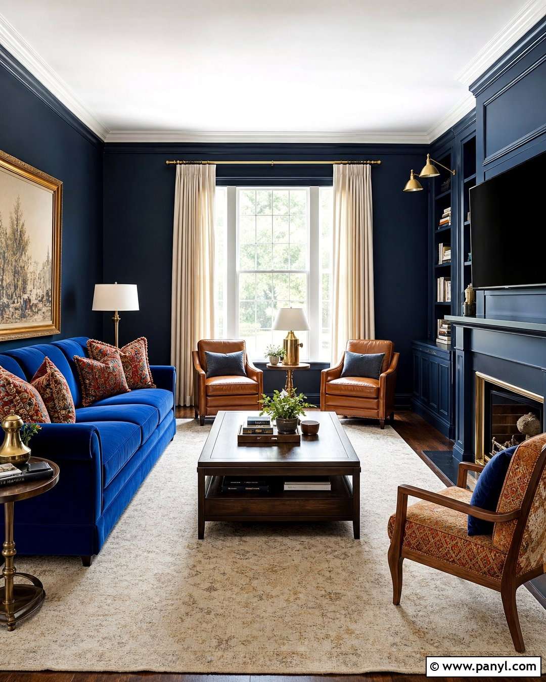 Navy Blue Wall Color - 20 Best Wall Color For Blue Couch Ideas