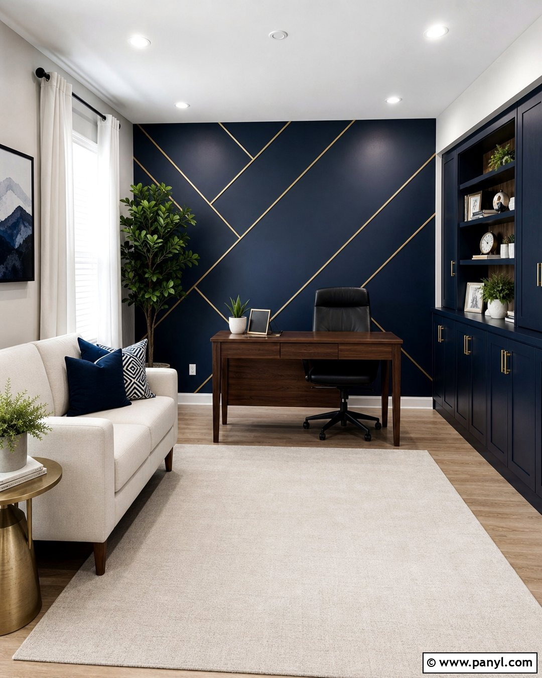 Navy Blue Wall With Gold Diagonal Lines - 20 Navy Blue Wall With Gold Lines