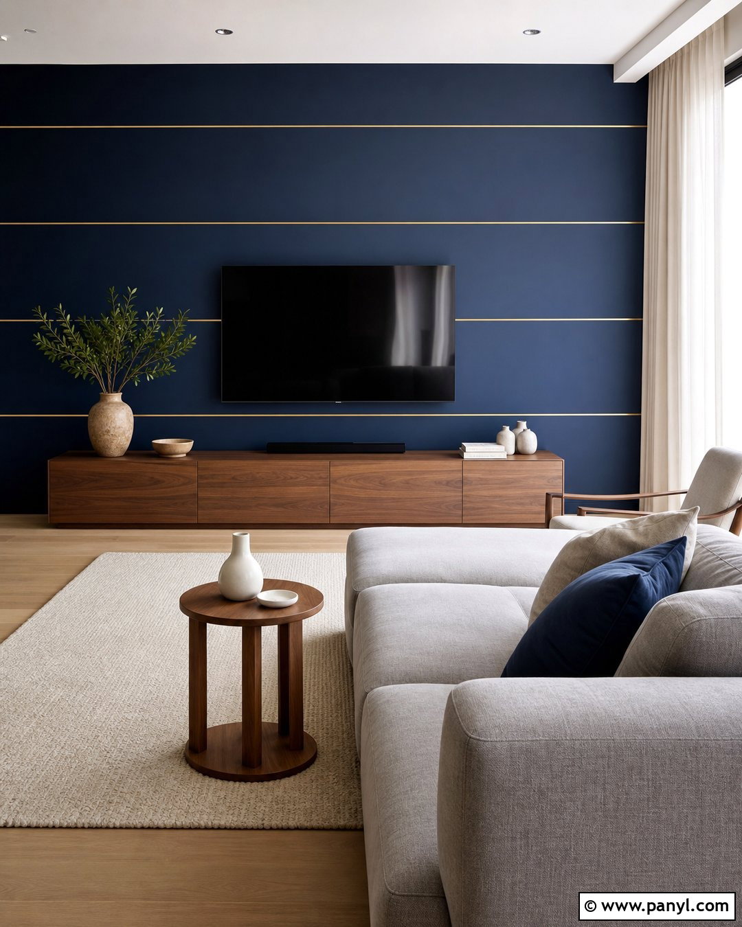 Navy Blue Wall With Gold Horizontal Lines - 20 Navy Blue Wall With Gold Lines