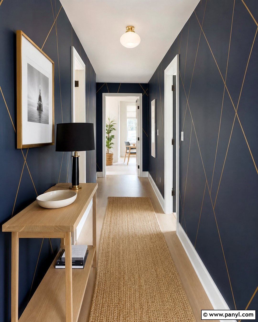 Navy Blue Wall With Gold Line Wallpaper - 20 Navy Blue Wall With Gold Lines