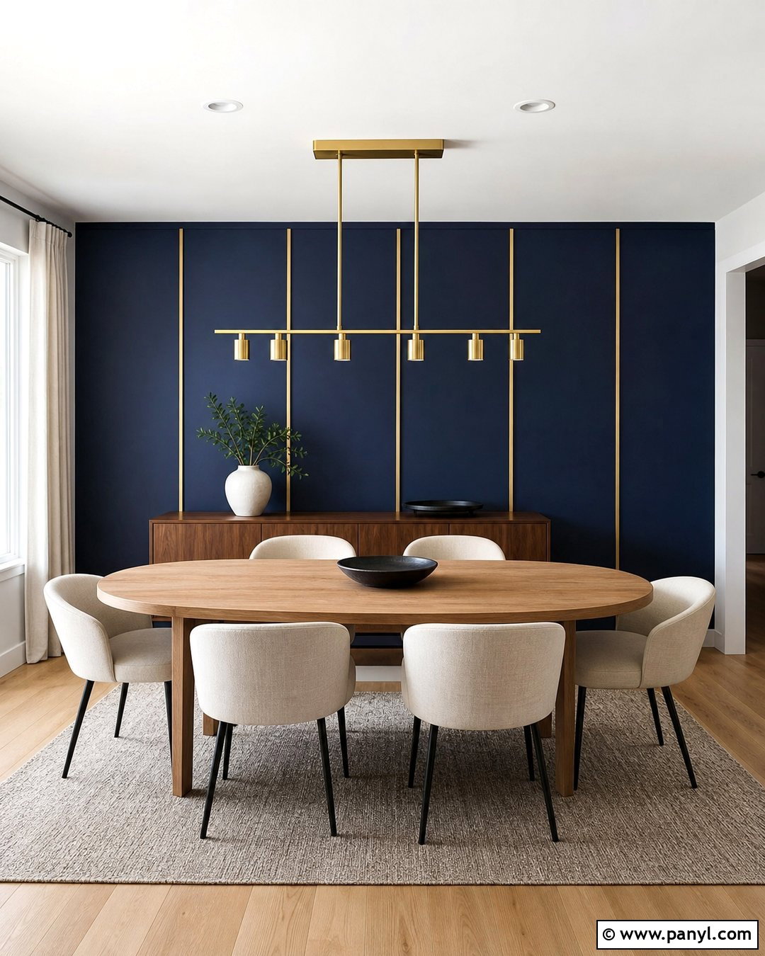 Navy Blue Wall With Gold Vertical Lines - 20 Navy Blue Wall With Gold Lines