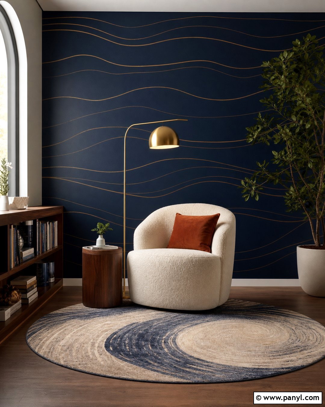 20 Navy Blue Wall With Gold Lines: Luxe Ideas for Modern Rooms