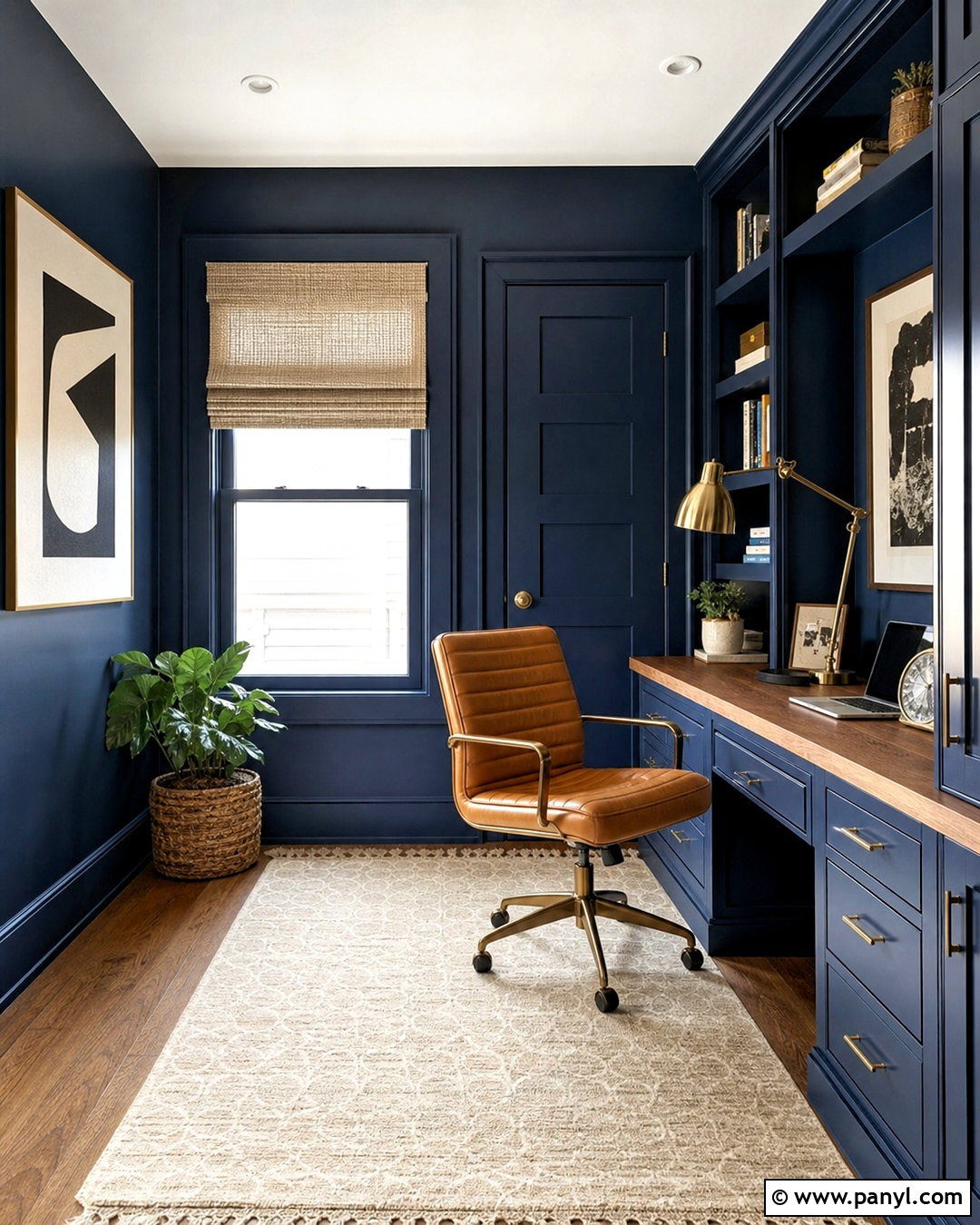 Navy Blue Walls And Trim - 20 monochromatic walls and trim ideas
