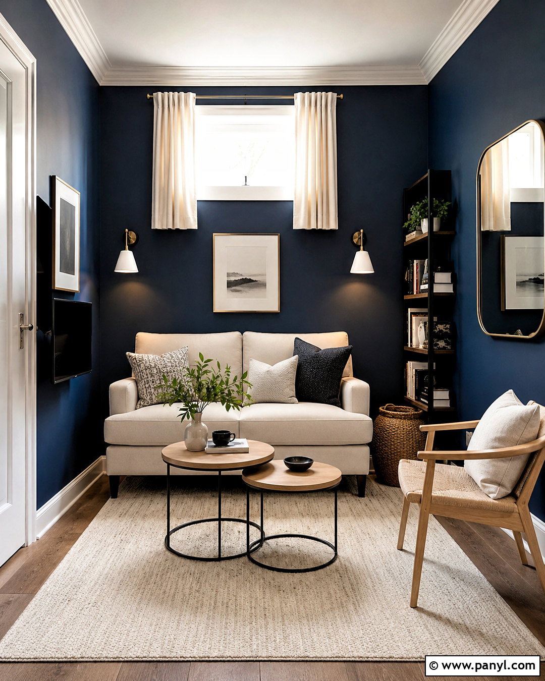 Navy Blue Walls In A Small Living Room - 20 navy blue walls living room ideas