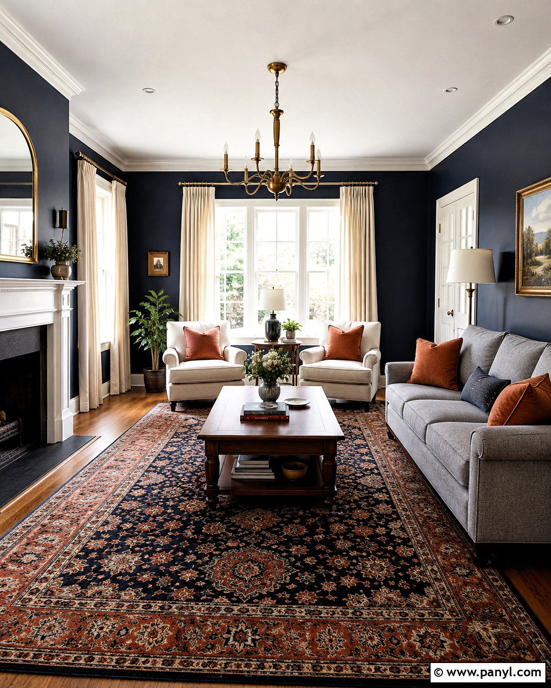 Navy Blue Walls With A Gray Sofa - 20 What Colour Walls With Grey Sofa Ideas