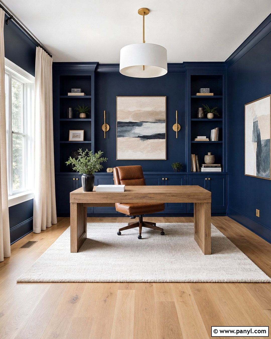 Navy Blue Walls With Blonde Wood Floors - 25 Wall Floor Color Combination Ideas
