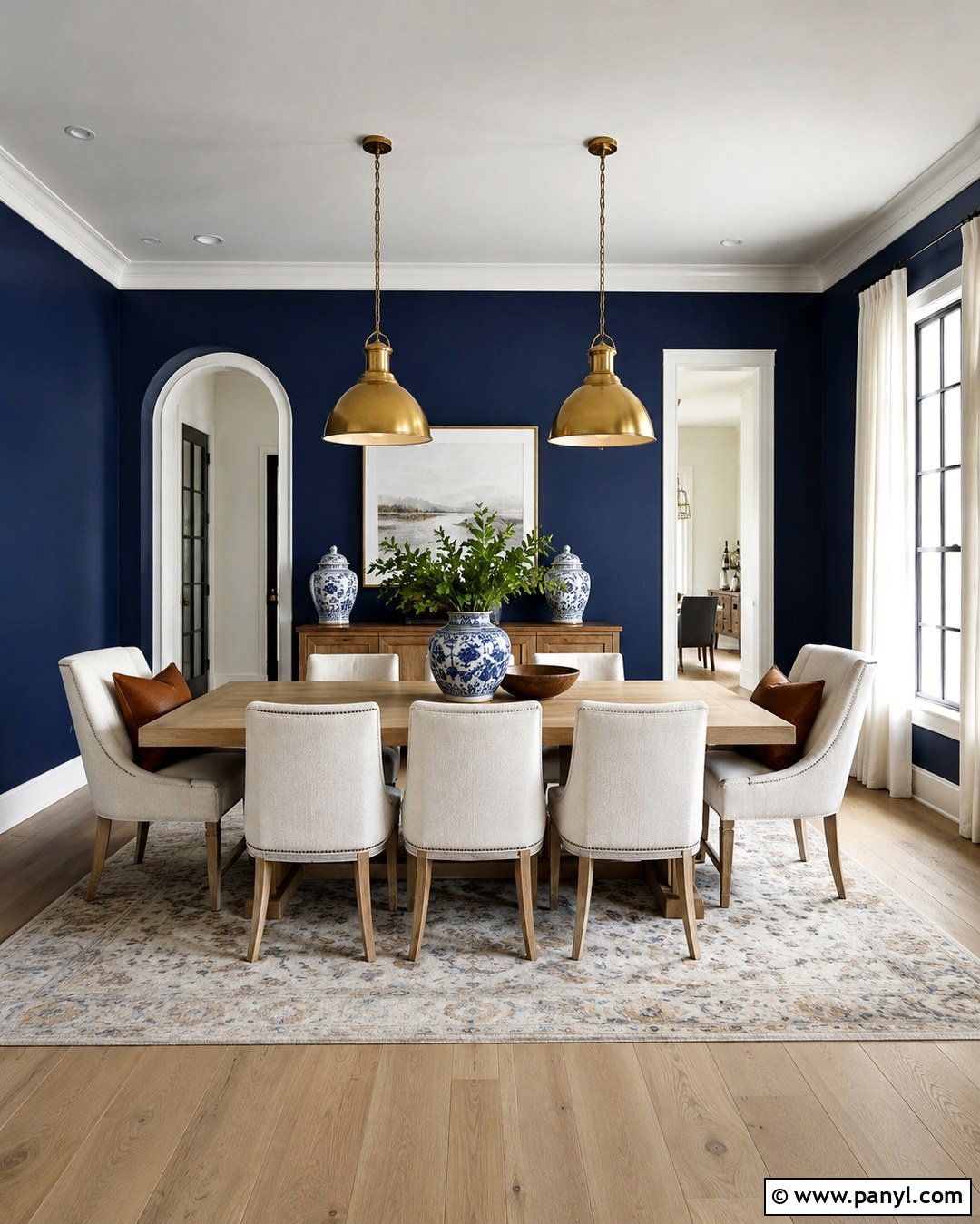 Navy Blue Walls With Blonde Wood Floors - 20 Wood Floor Wall Paint Color Ideas