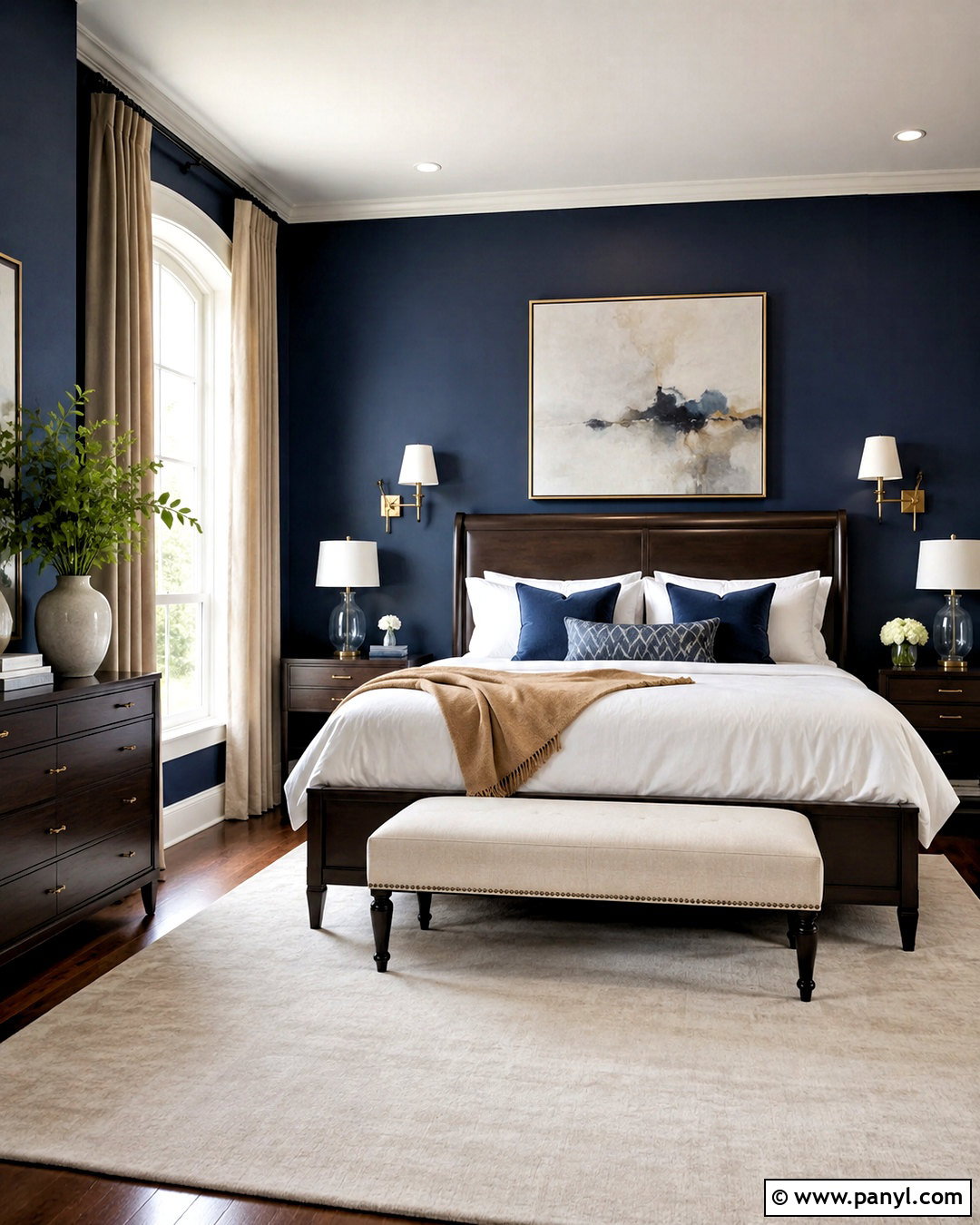 Navy Blue Walls With Dark Wood - 20 Wall Colors To Match Dark Wood Ideas