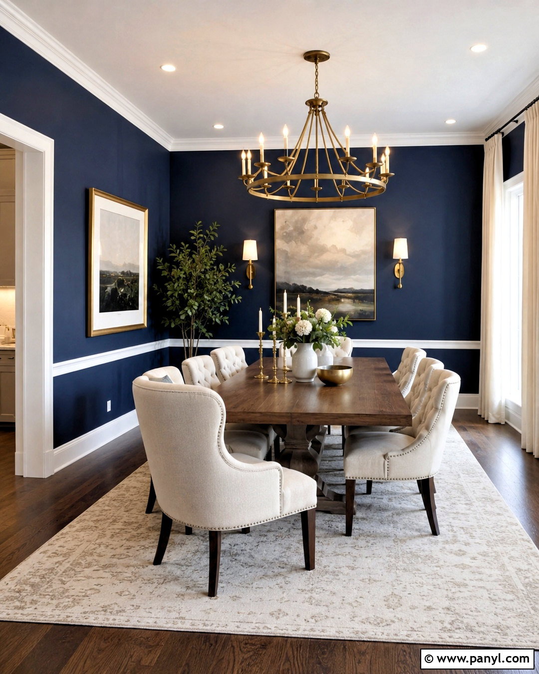Navy Blue Walls With Dark Wood Floors - 35 wall colors for dark wood floors