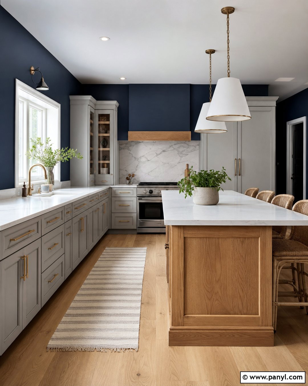 Navy Blue Walls With Gray Cabinets - 30 Wall Color For Grey Cabinets