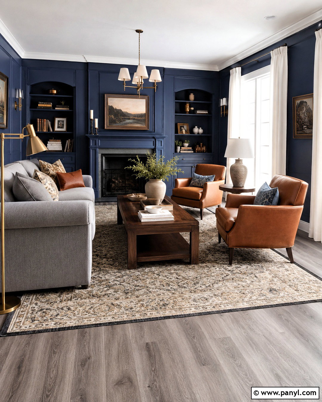 Navy Blue Walls With Gray Flooring - 40 Wall Colors To Match Gray Flooring Ideas
