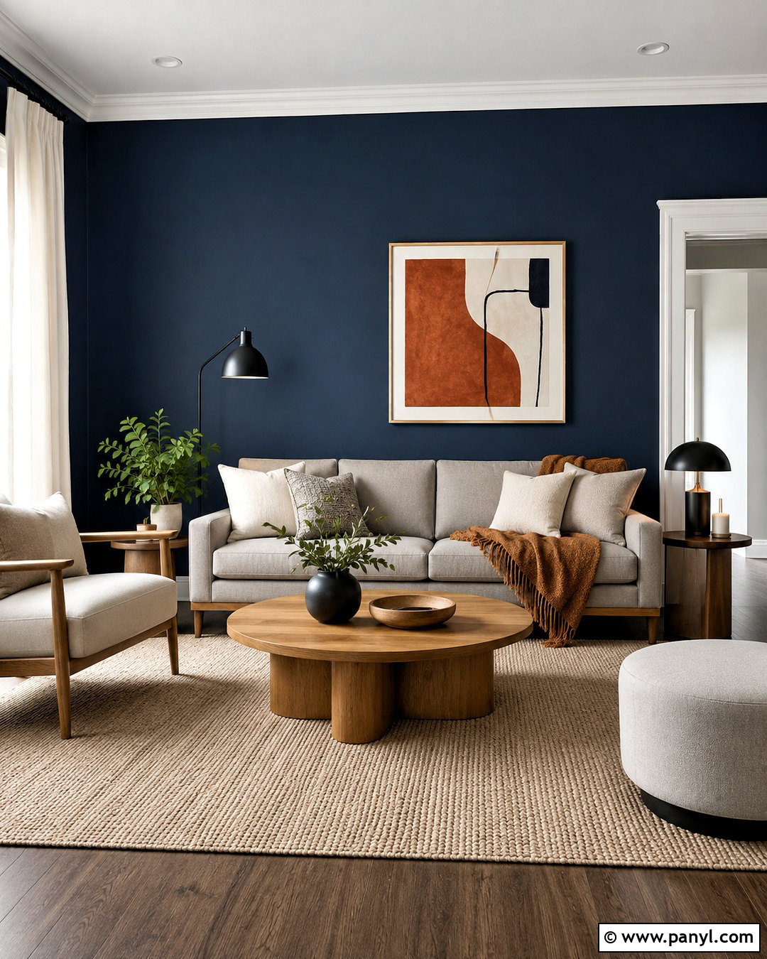 Navy Blue Walls With Gray Furniture - 40 navy blue walls