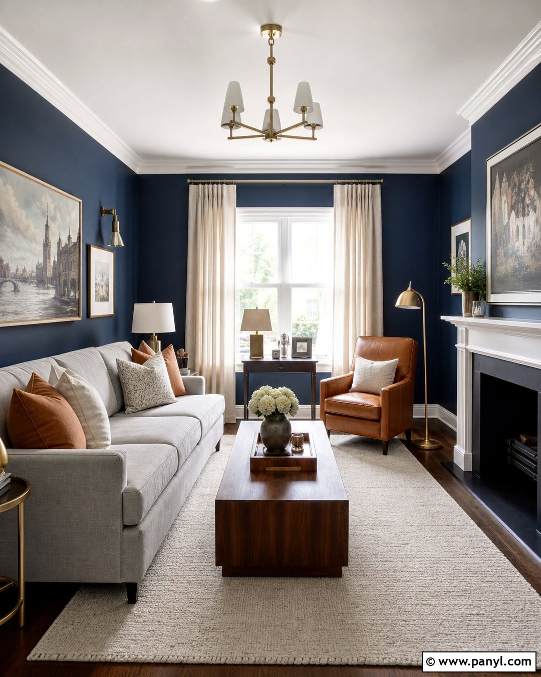 Navy Blue Walls With Grey Sofa - 20 Best Wall Colour For Grey Sofa Ideas