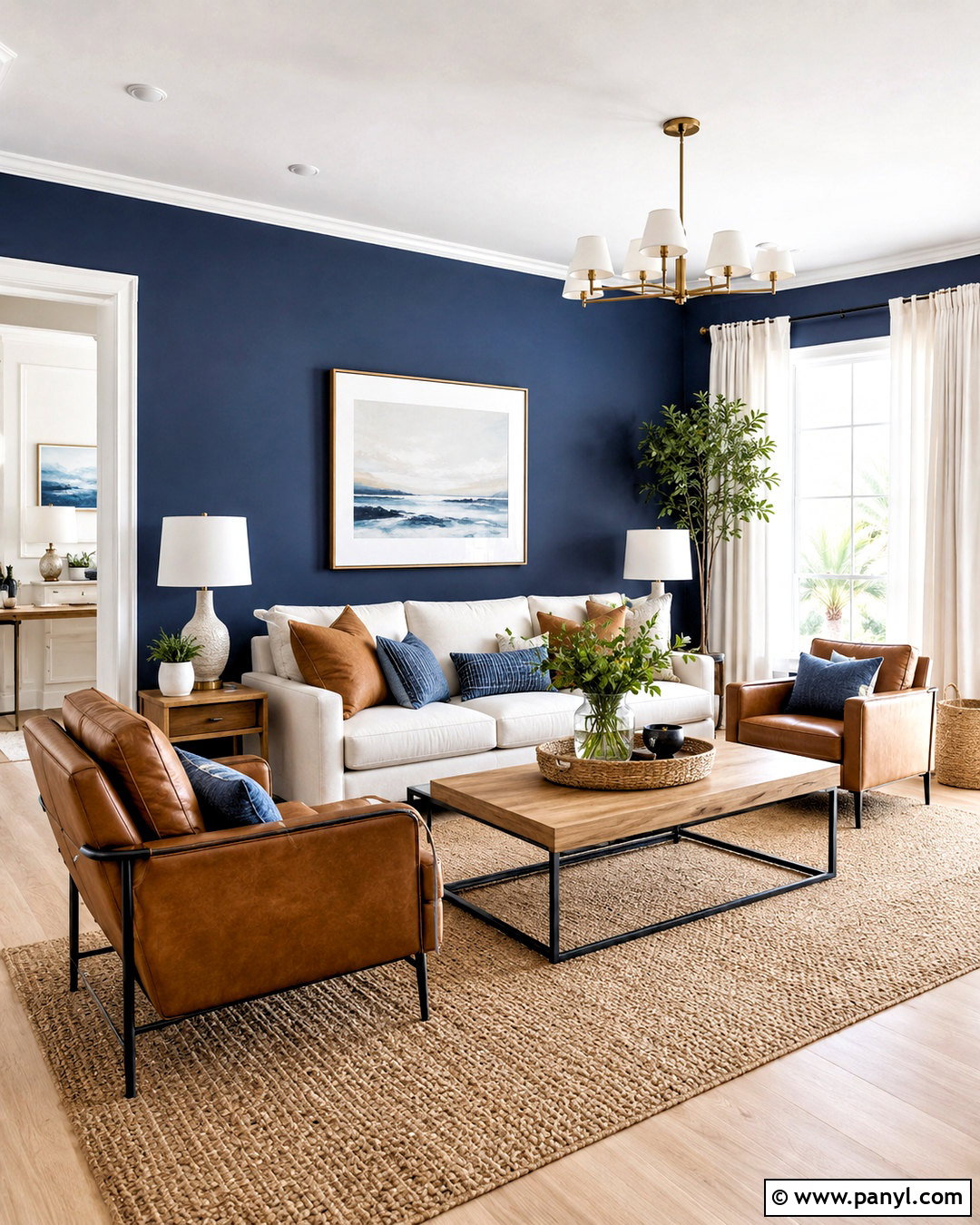 Navy Blue Walls With Light Wood Floors - 20 Wall Colors That Go With Wood Floors