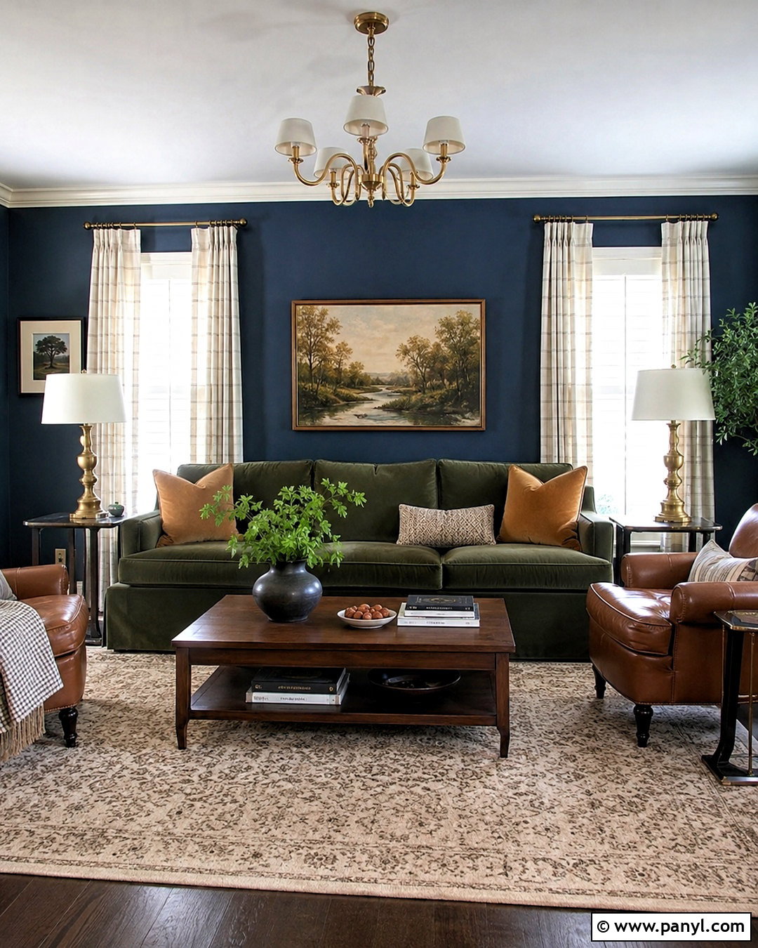 Navy Blue Walls With Olive Green Couch - 20 Wall Color For Olive Green Couch Ideas