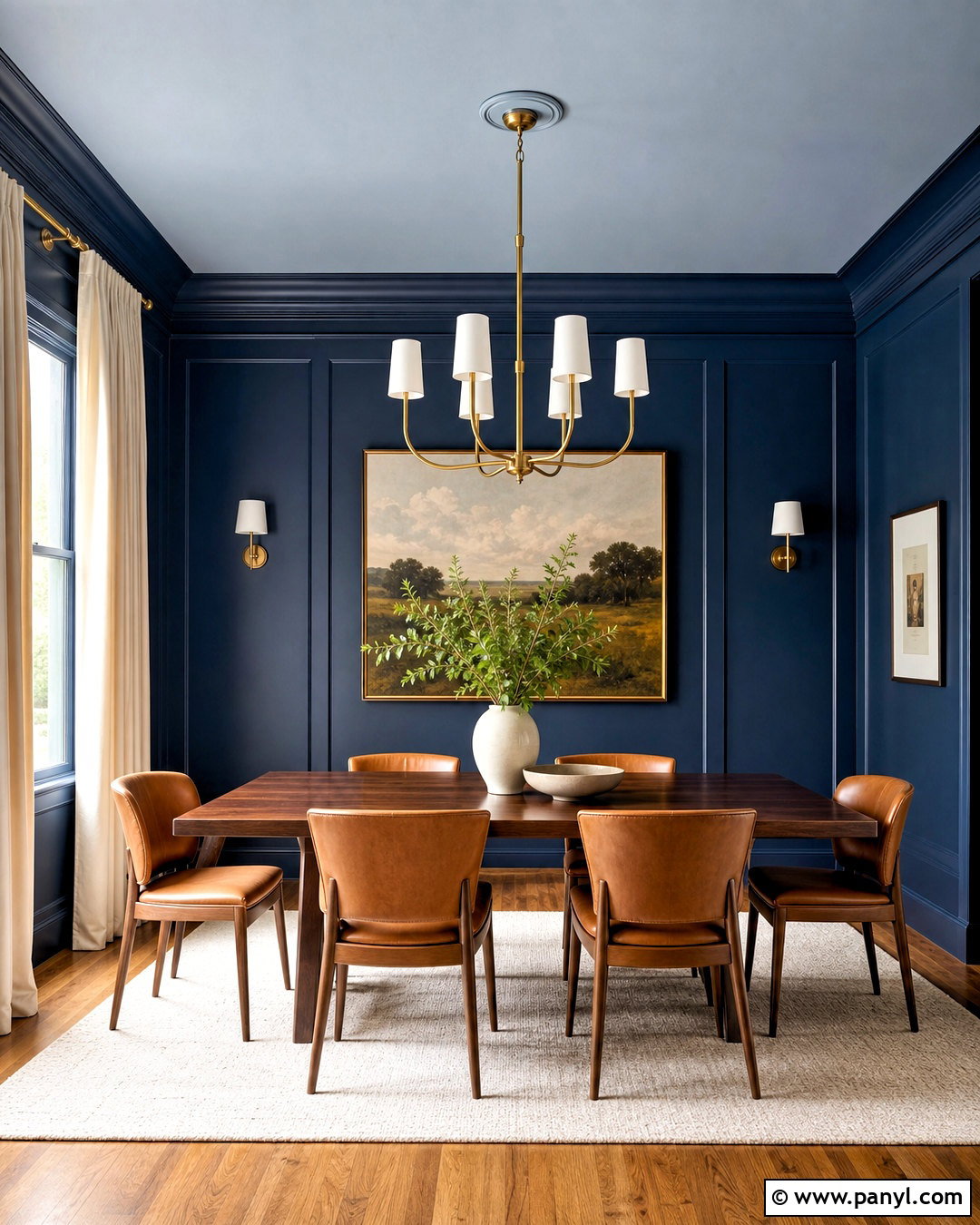 Navy Blue Walls With Pale Blue Ceiling - 20 wall and ceiling color combinations