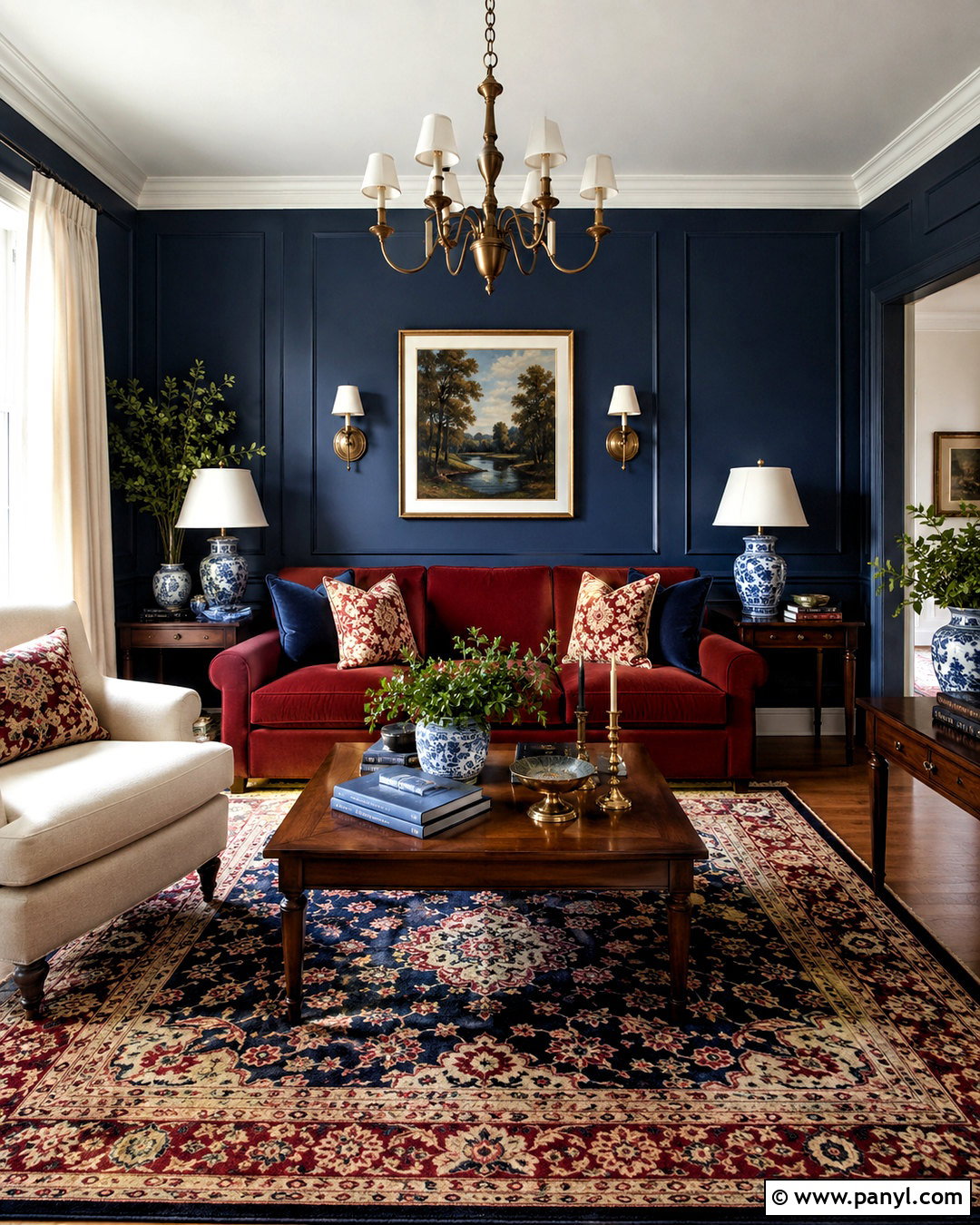 Navy Blue Walls With Red Furniture - 20 What Color Walls Go With Red Furniture Ideas