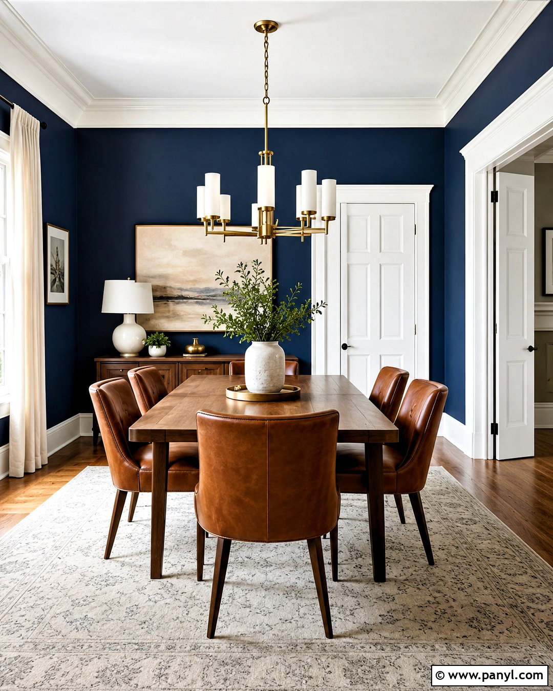 Navy Blue Walls With White Doors - 35 Wall And Door Color Combination Ideas